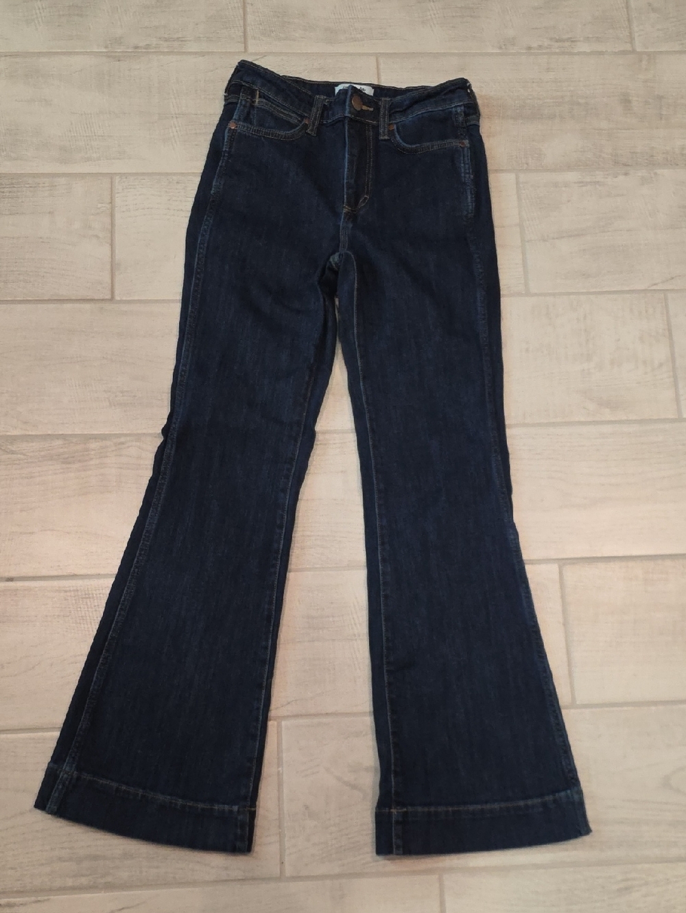 Wrangler Retro High Rise Trouser Women's Size 26x32 Dark Wash Western Jeans